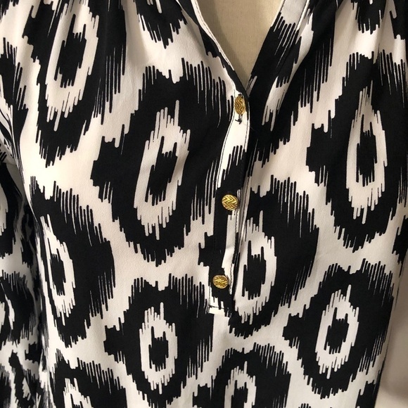 Macbeth Collection Black/White Blouse Sz S EUC - Picture 4 of 7